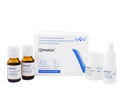 Цемион А3 порошок 20 г + жидкость 10 мл + кондиционер 10 мл + лак покрывной 10 мл