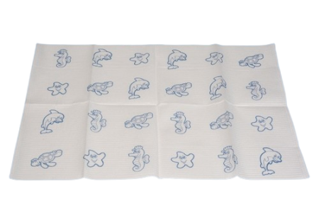 Салфетки для пациентов детские 2-х слойные 500 шт (Океанариум)