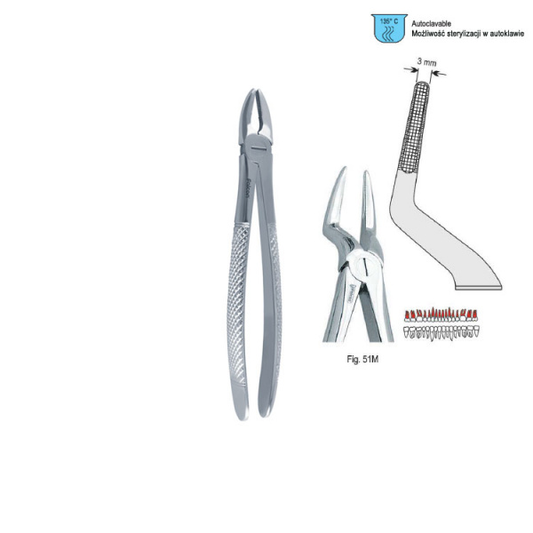 DE.750.515 Щипцы Европейские стандартные для удаления зубов