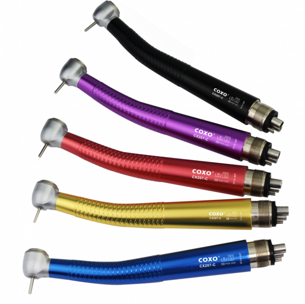 Наконечник турбинный с цветным корпусом CX207-C  (H14-5SP4) Наконечник турбинный с цветным корпусом CX207-C  (H14-5SP4)