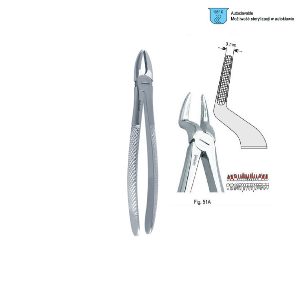 DE.750.511 Щипцы Европейские стандартные для удаления зубов