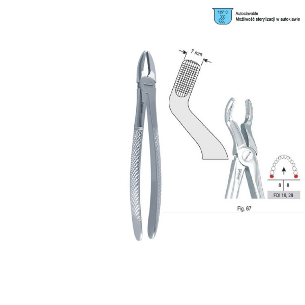DE.750.670 Щипцы Европейские стандартные для удаления зубов