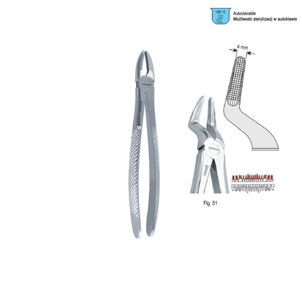 DE.750.510 Щипцы Европейские стандартные для удаления зубов