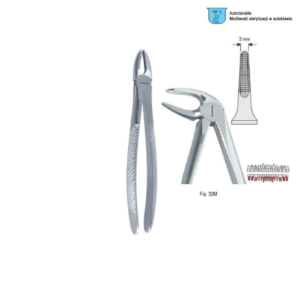DE.750.335 Щипцы Европейские стандартные для удаления зубов